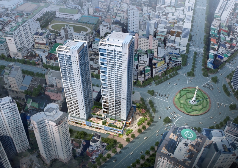 문수로 두산위브더제니스 조감도.