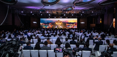 삼성전자가 6일(현지시각) 인도 뉴델리에서 진행한 갤럭시 S10 출시 행사 모습. 사진=삼성전자