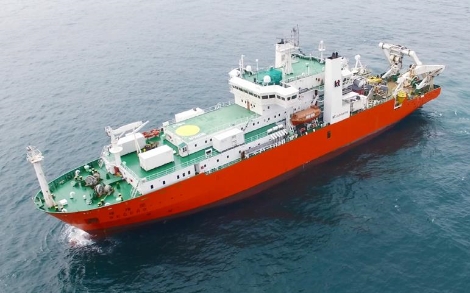 주피터 프로젝트에 투입되는 KT서브마린 ‘세계로호’의 모습. 사진=KT