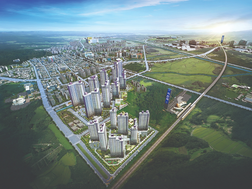 중리신도시2 힐스테이트 광역조감도.