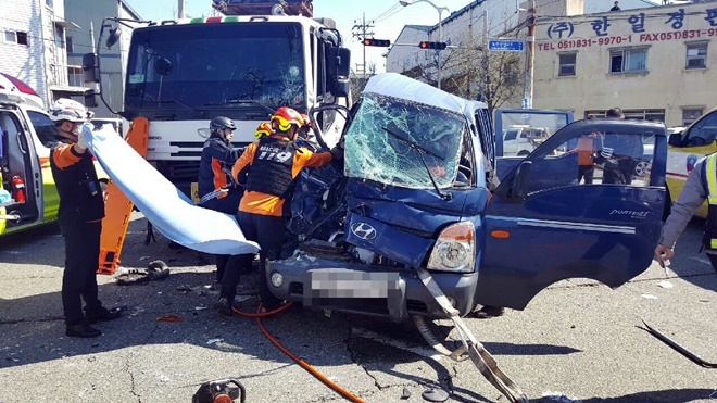 사고현장.(사진제공=부산경찰청)