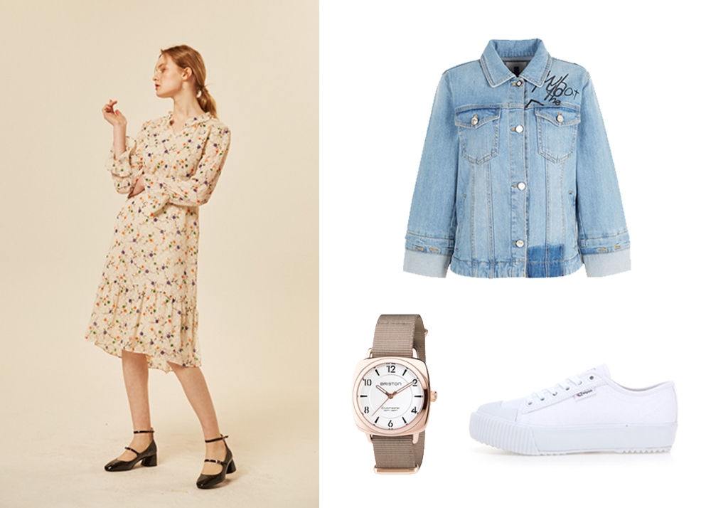 봄 원피스와 함께 입기 좋은 아우터는? 발랄한 ‘청재킷’ VS 차분한 ‘트렌치코트’