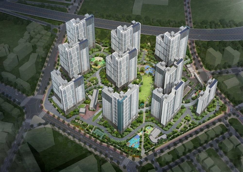 다산신도시 자연앤푸르지오 조감도.(사진=대우건설)