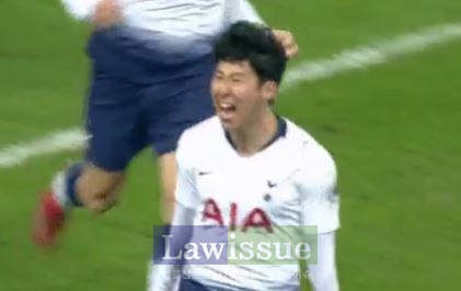 토트넘 맨시티 챔피언스리그에서 손흥민 골 넣고 포효하는 장면 / Tottenham Hotspur twitter 캡쳐