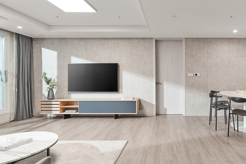 C2 HOUSE_거실 아트월.(사진=대림산업)