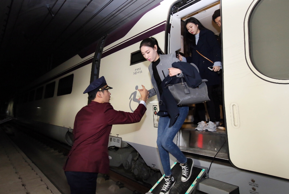 율현터널 대피훈련 모습.(사진=SR)