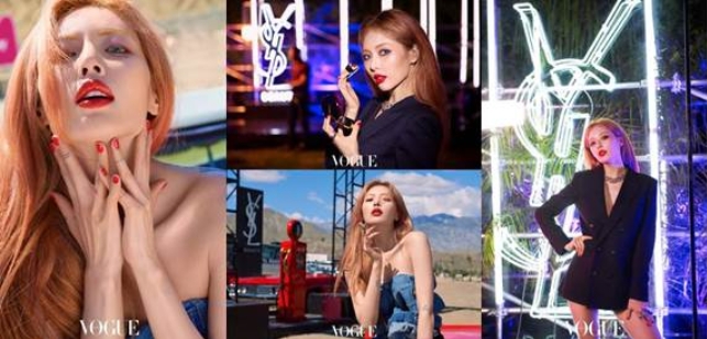 현아, 위험할 만큼 도발적인 레드 립으로 월드 클래스 미모 입증