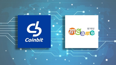 코인빗(왼쪽)과 엠게임(오른쪽) CI. 사진=코인빗