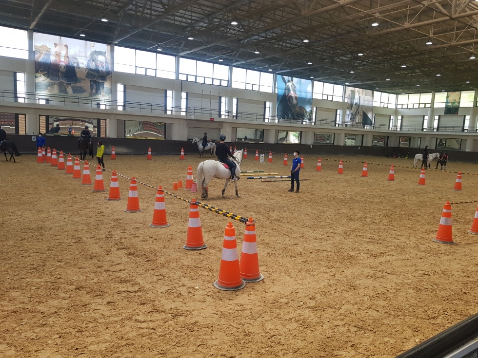 방역 공무원 대상 사회공익 힐링승마 시행 모습. (사진=마사회)