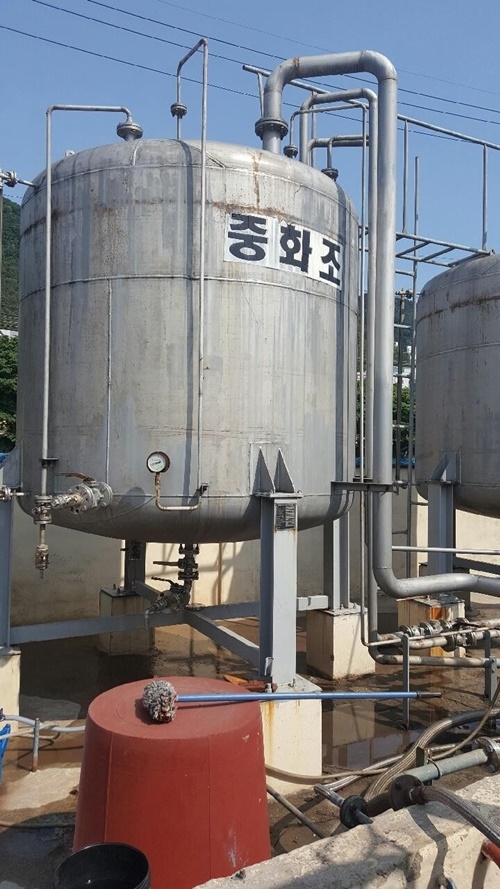 암모니아가스 누출사고 현장.(사진제공=부산경찰청)
