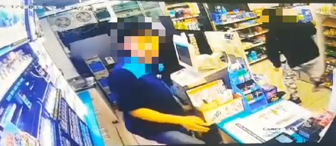 흉기 특수상해사건 편의점 현장.(사진제공=부산경찰청)