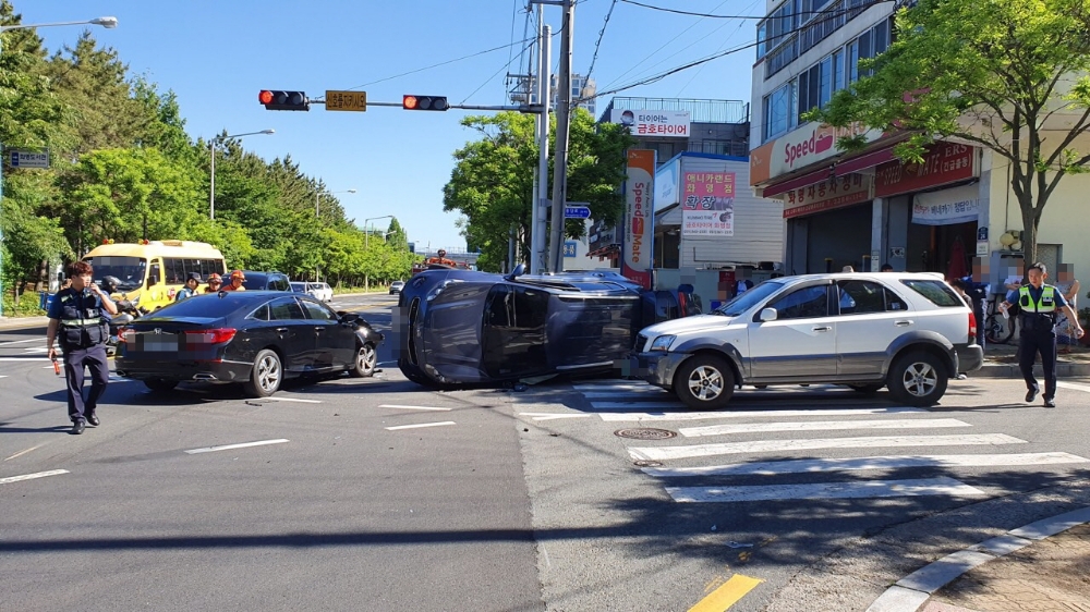 교통사고현장.(사진제공=부산경찰청)