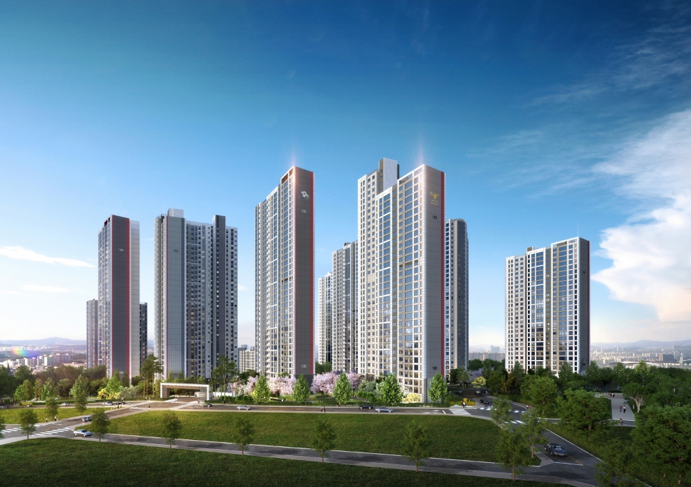 주안 캐슬&더샵 투시도.(이미지=롯데건설.포스코건설 컨소시엄)