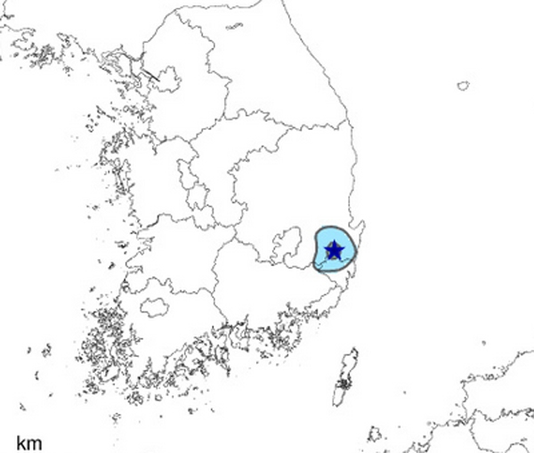 경주지진이 발생해 인근 지역의 진동이 일부 감지됐다 / 출처 KMA