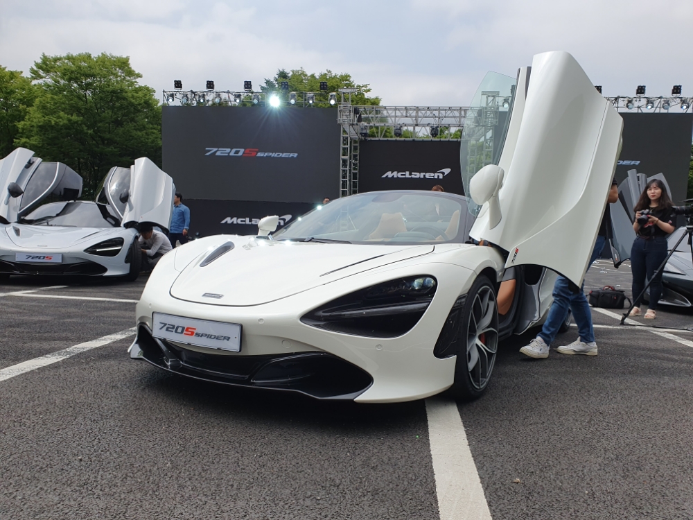 맥라렌 720S 스파이더 전면부.(사진=최영록 기자)