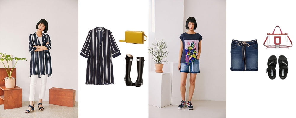 장마철 패션, 실용적인 아이템 선택하기! 정답은 ‘재킷&숏 팬츠’