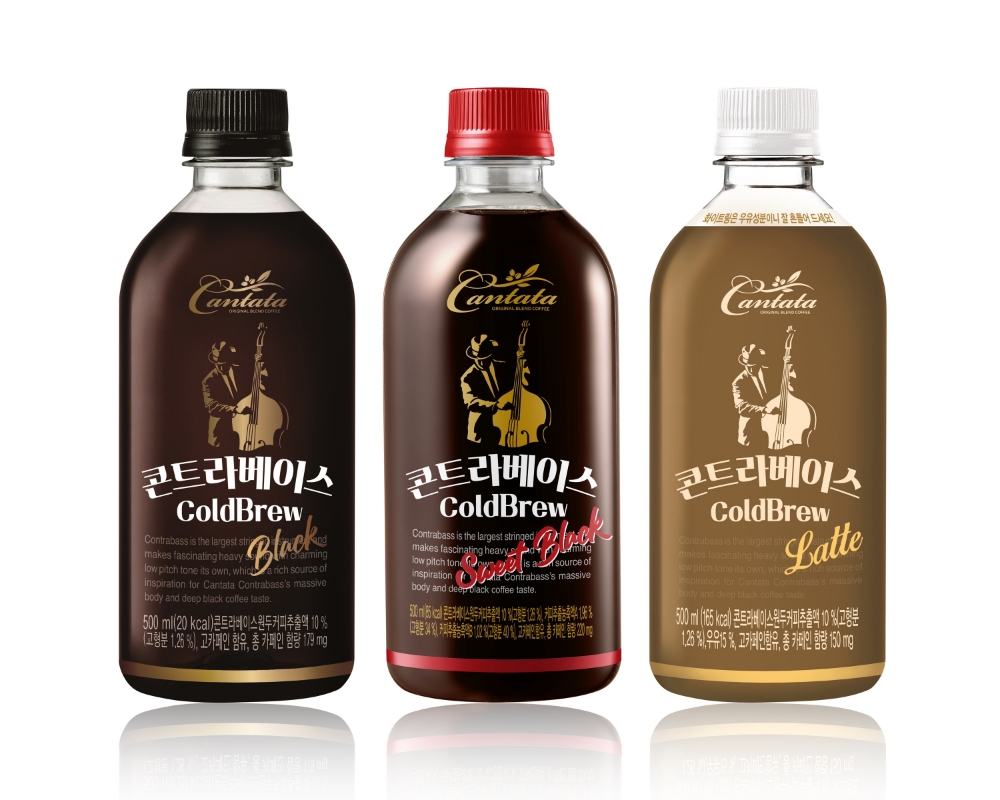 롯데칠성음료, 500mL 용량 칸타타 콘트라베이스 콜드브루 스위트블랙’ 출시