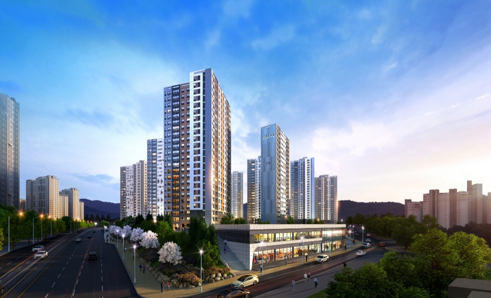 포레나 천안 두정 투시도.(사진=한화건설)