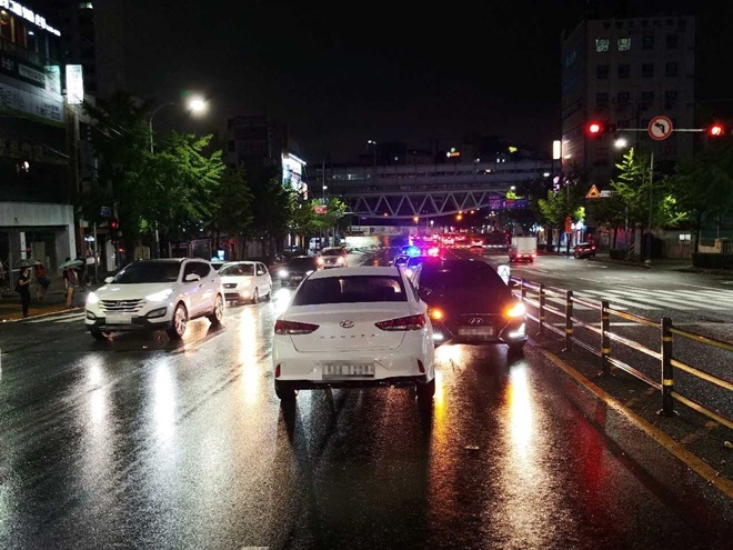 음주역주행 사고.(사진제공=부산경찰청)