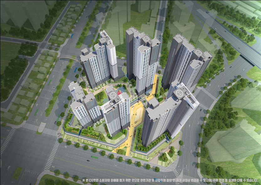 루원시티 대성베르힐Ⅱ 더 센트로 조감도.(사진=리얼투데이)