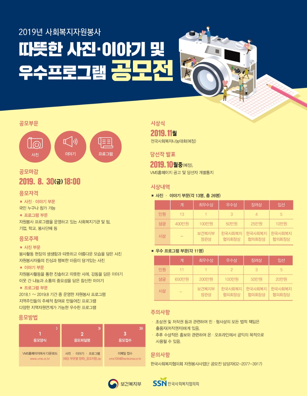 한국사회복지협의회, 사회복지자원봉사 공모전 진행