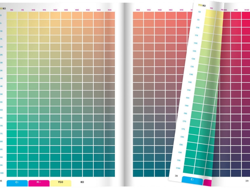 한눈에 보이는 CMYK 컬러인쇄 가이드