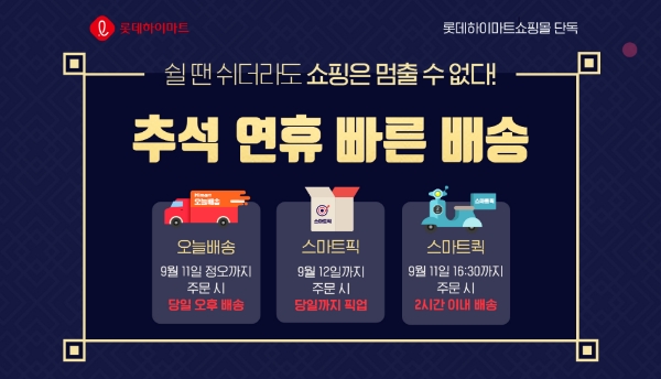 롯데하이마트, 추석맞이 롯데하이마트 온라인쇼핑몰 빠른 배송 서비스 강화