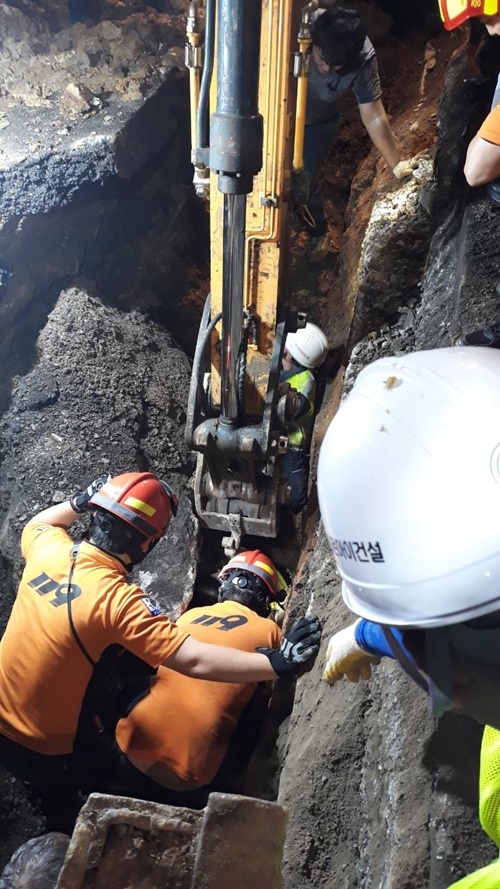 매골사고 현장.(사진제공=부산경찰청)