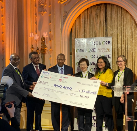 코이카는 제74차 유엔총회 기간 중 개최된 보편적 의료보장(Universal Health Coverage) 달성을 위한 고위급 행사에서 ‘세계보건기구(WHO) 아프리카 소외열대질환퇴치 프로그램’에 동참하겠다고 발표했다. 사진=코이카