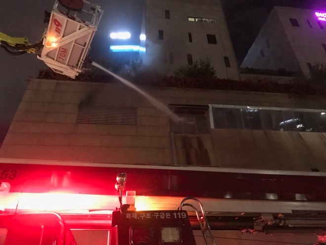 화재현장.(사진제공=부산경찰청)