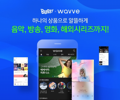 벅스의 웨이브(wavve) 결합상품 출시 안내 이미지. 사진=NHN벅스