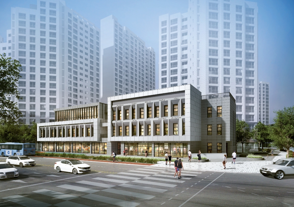 고덕 센트럴 아이파크 단지 내 상업시설.(사진=HDC현대산업개발)