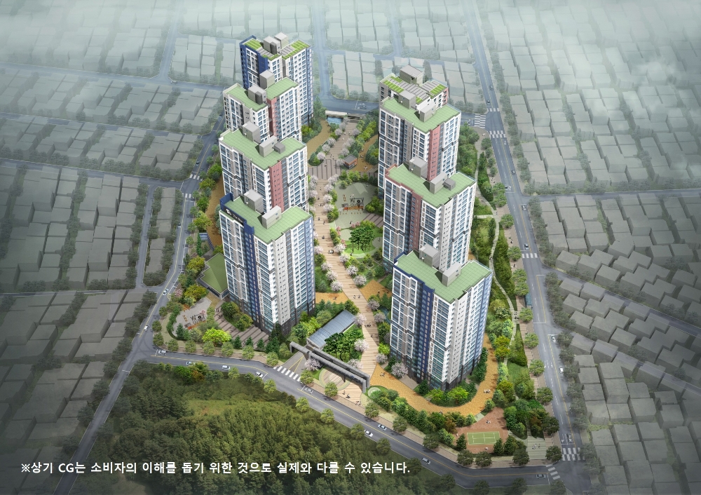 광교산 더샵 퍼스트파크 조감도.(사진=포스코건설)