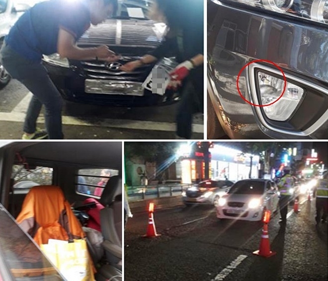 무보험차량 번호판영치/불법등화(LED) 설치/합동단속/불법구조변경(밴형 격벽제거).(사진제공=부산시)