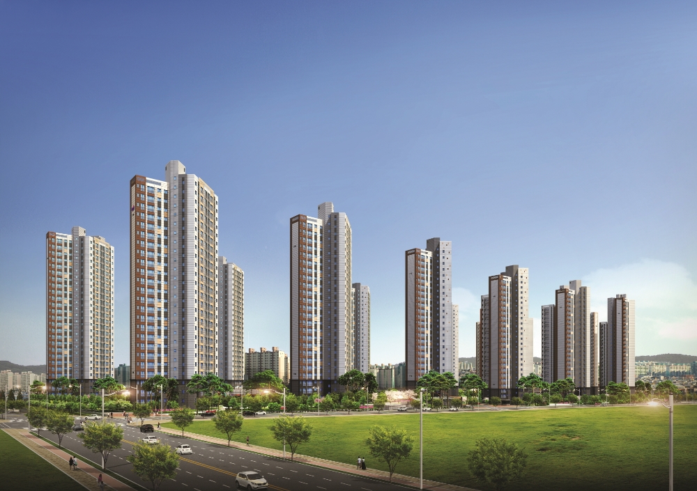 '검단신도시 예미지 트리플에듀' 투시도.(사진=금성백조)