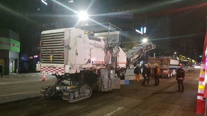 사망사고 현장.(사진제공=부산경찰청)