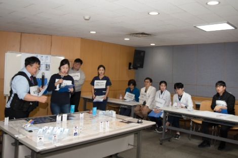 한양대학교병원은 지난 22일 유행성 감염병 발생을 대비한 ‘유행성 감염병 대응 모의 도상훈련’을 실시했다. 사진=한양대병원