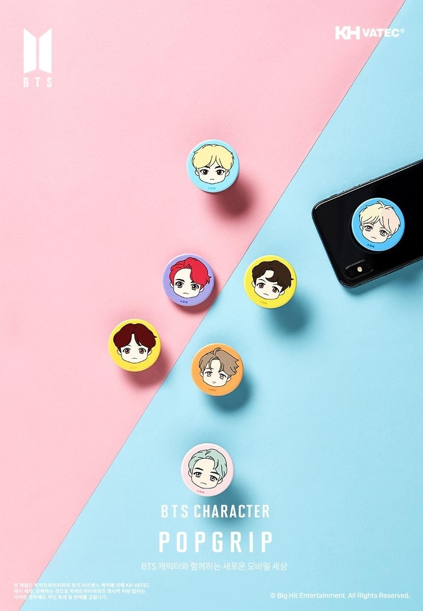 BTS 캐릭터 팝그립 출시