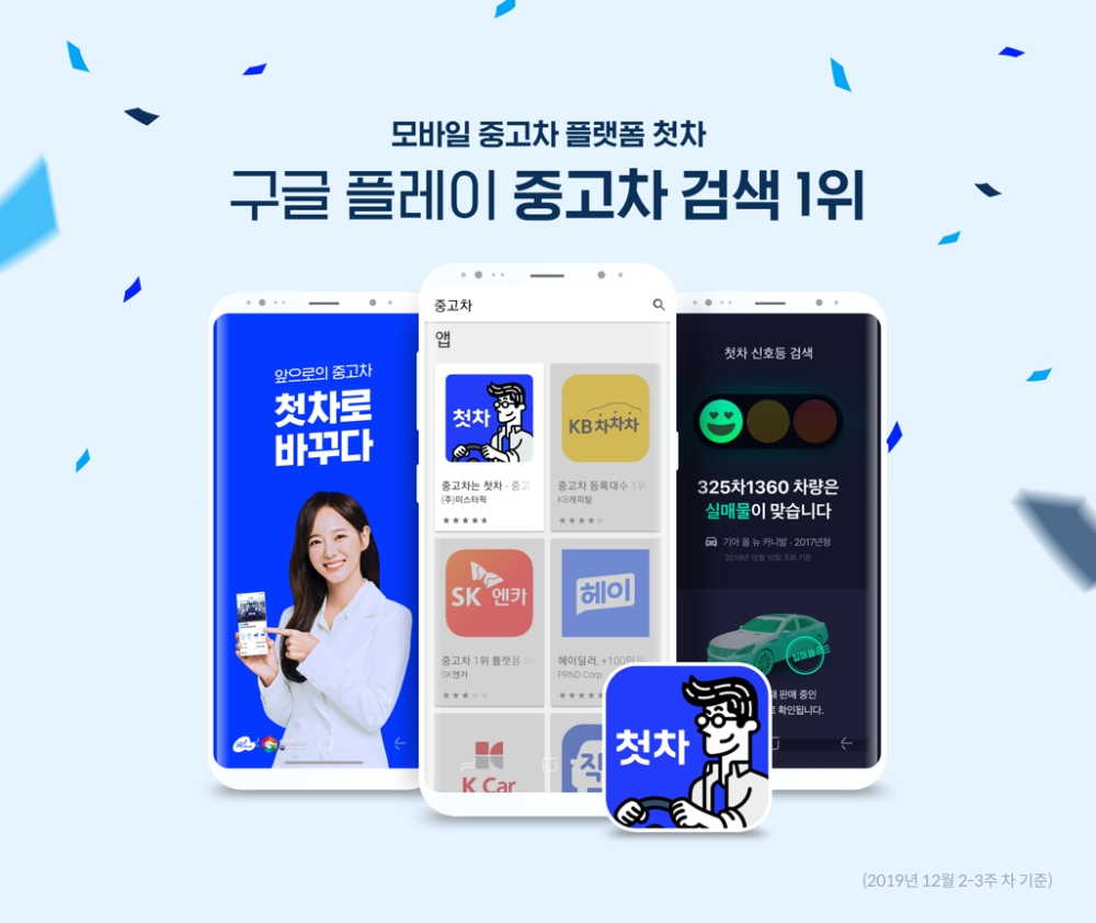 12월 구글 플레이 중고차 키워드 1위 ‘첫차’