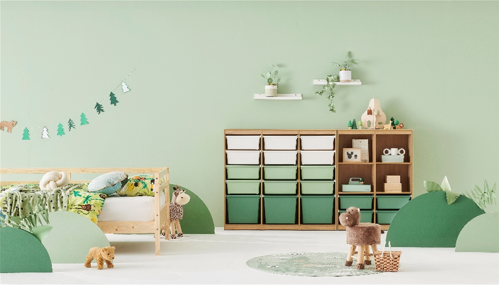 한샘 샘키즈 수납장 그리너리 에디션. (사진= 한샘)