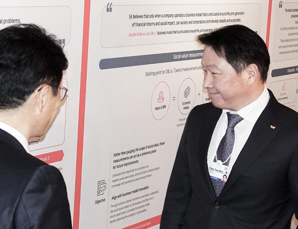 최태원 회장 사회적 가치 측정 모델, 다보스 무대서 세계가 주목