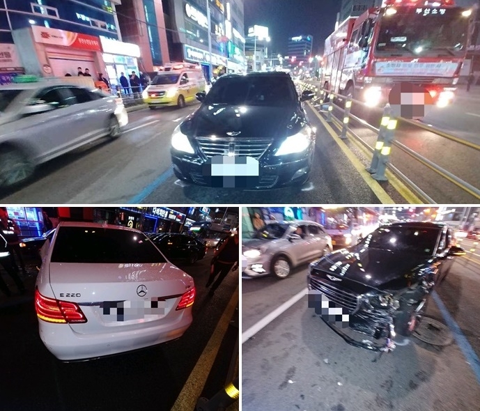 교통사고현장.(사진제공=부산경찰청)