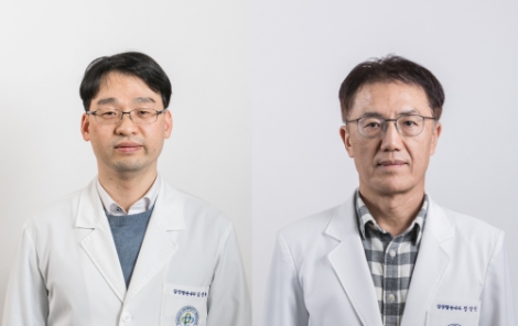 건국대병원 심장혈관내과 김성해 교수(좌), 정상만 교수(우). 사진=건국대병원