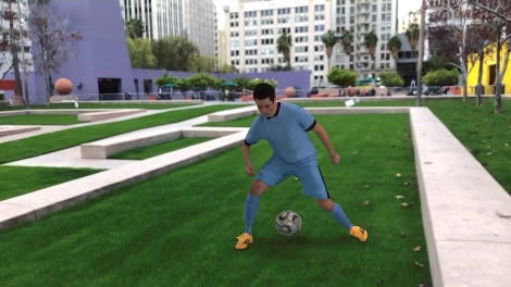 마이크로소프트가 ‘혼합현실 캡처 스튜디오(Mixed Reality CaptureStudio)’ 기술로 실제 구현한 3차원 콘텐츠 이미지. 사진=SK텔레콤