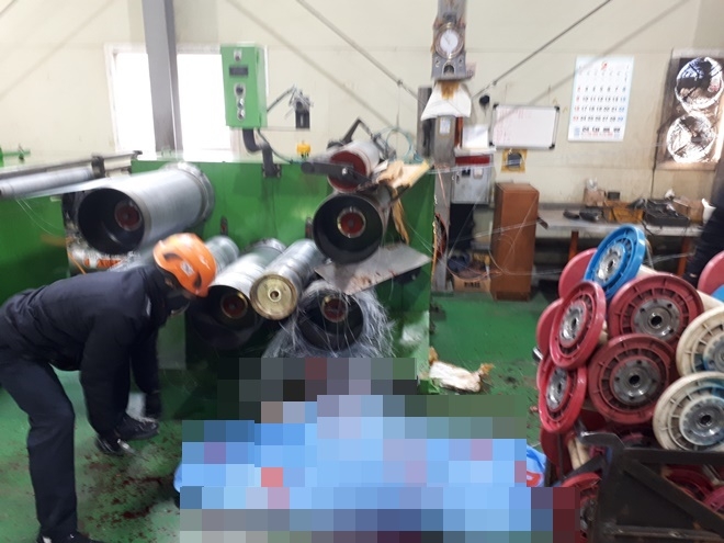 OO제강 내 사망사고.(사진제공=부산소방본부)