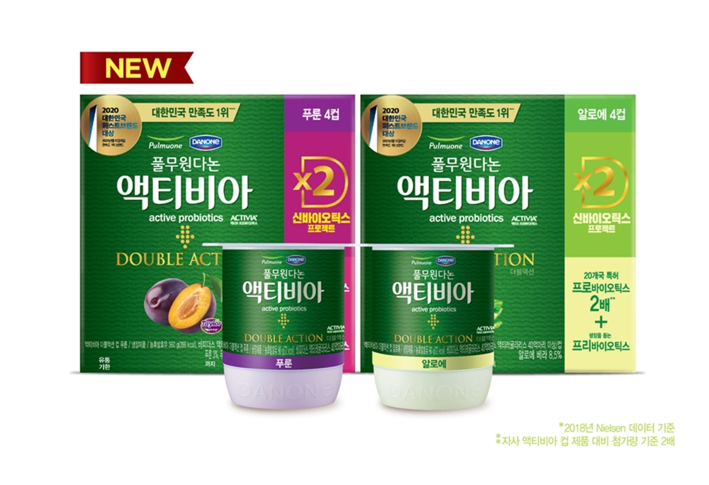 풀무원다논, ‘액티비아 더블액션’ 2종 출시