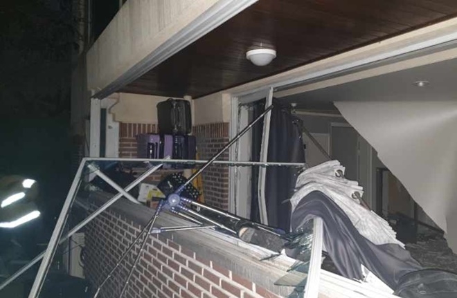 가스폭발추정 사고현장.(사진제공=부산경찰청)