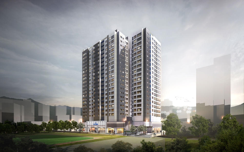 쌍용 더 플래티넘 해운대 투시도.(사진=쌍용건설)