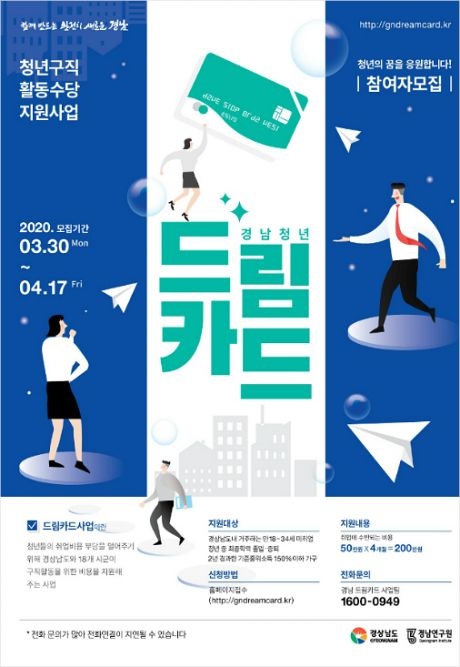 (경남청년드림카드 포스터제공=경남도)