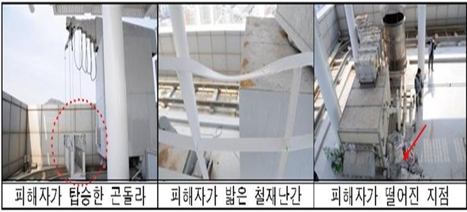 추락사고 현장.(사진제공=부산경찰청)